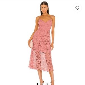 ASTR the Label Lace A-Line Midi Dress